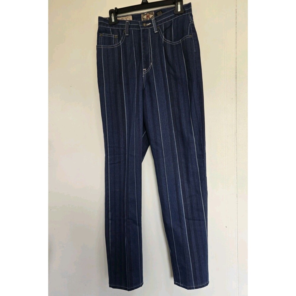 Vintage Y2K Express Design Pants Womens 9/10 Pinstripe Preppy Coastal Y2K Retro